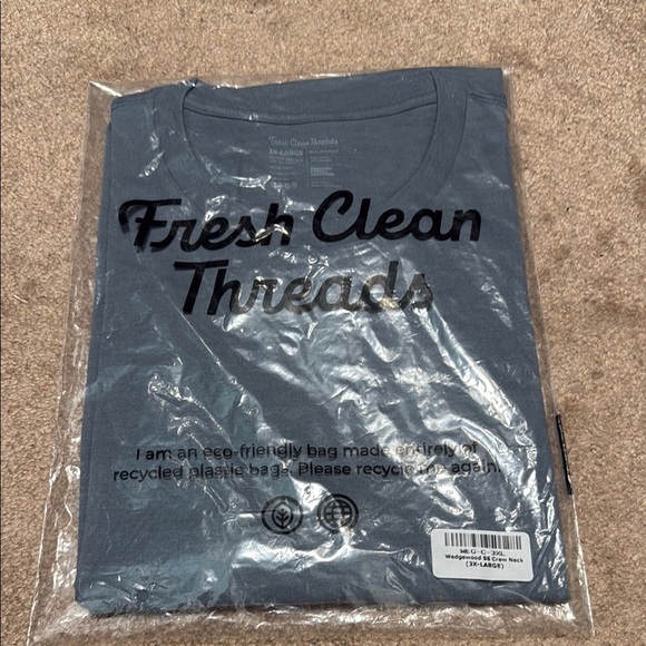 Blue Short Sleeve Tee Fresh Clean Threads - Picture 1 of 3